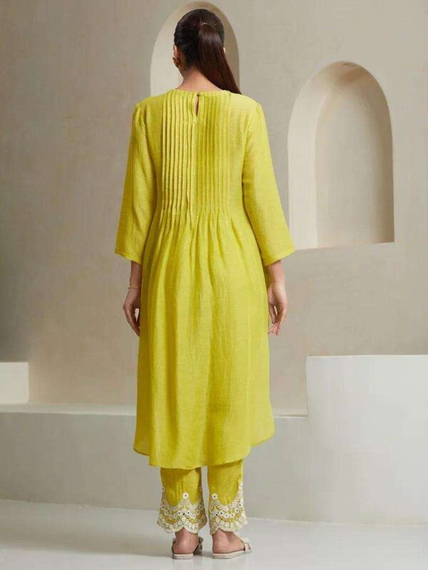 Printed Cotton Straight Kurta Set with Dupatta for Women(M) - Image 6