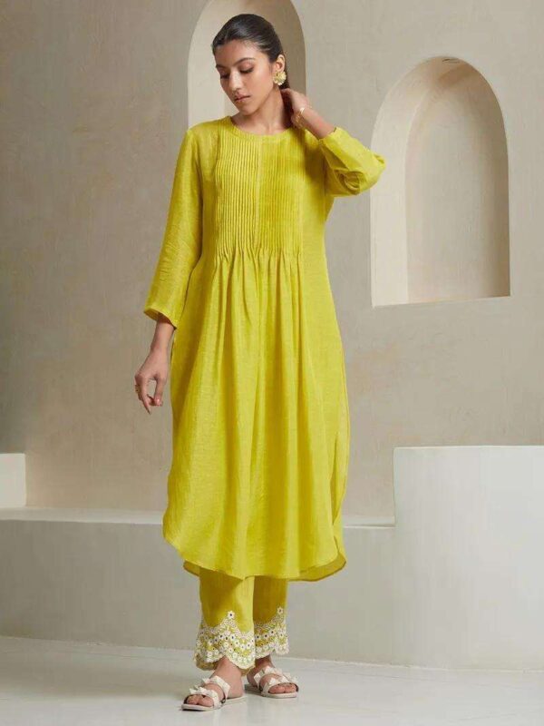 Printed Cotton Straight Kurta Set with Dupatta for Women(M) - Image 4